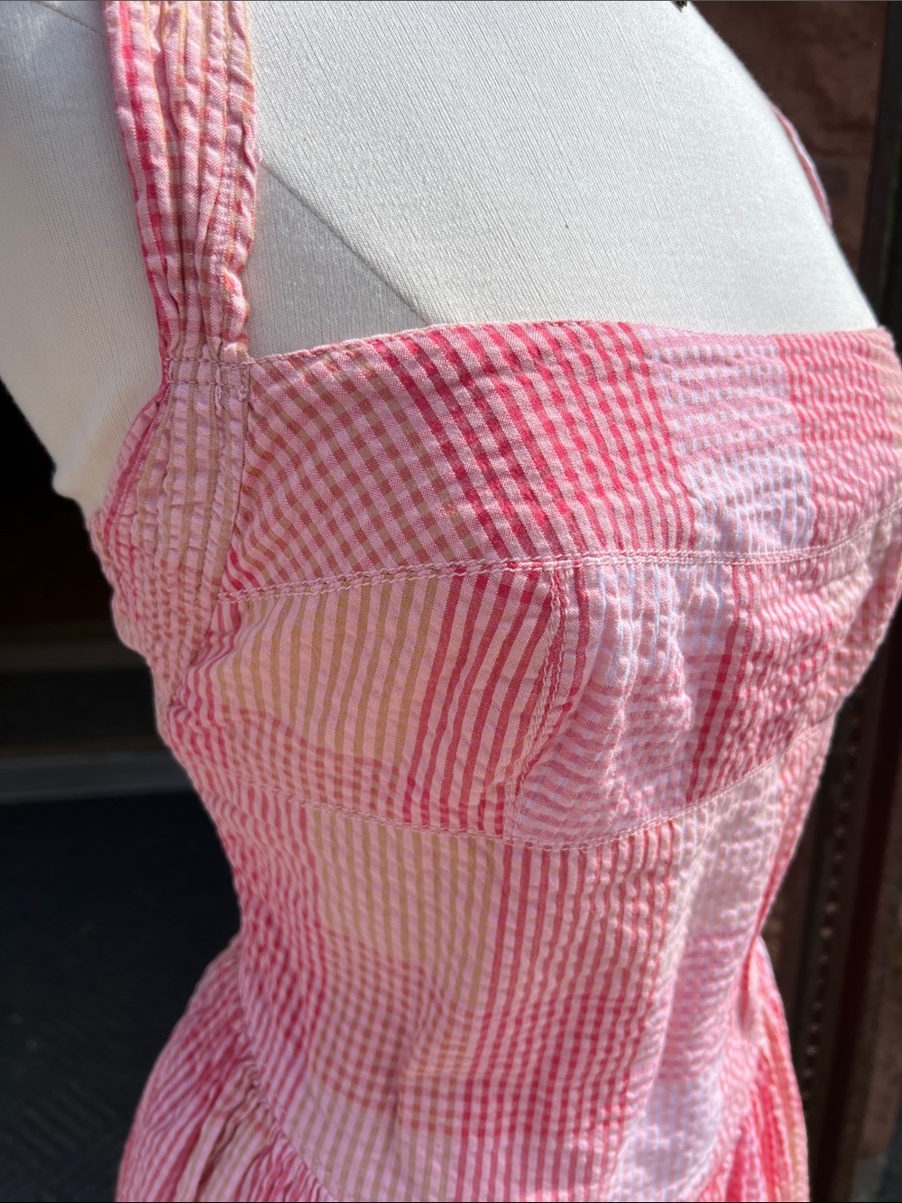 Free People Laurel Plaid Mini Dress in Pink - Picture 8 of 9